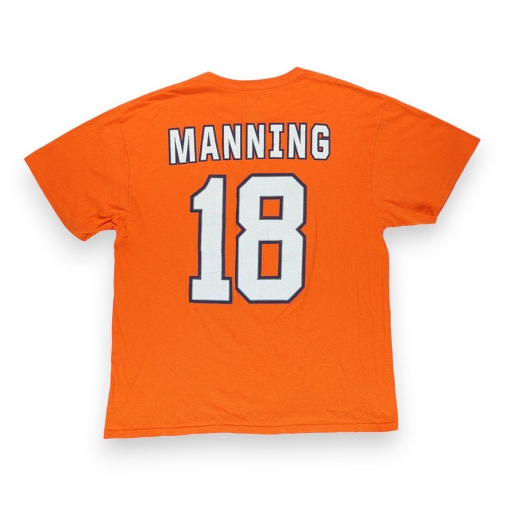 NFL Peyton Manning Denver Broncos Shirt Mens XL Orange #18 Football